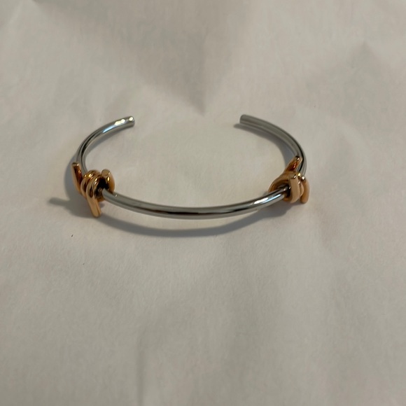 Silver and Rose Gold Bangle - Picture 1 of 1